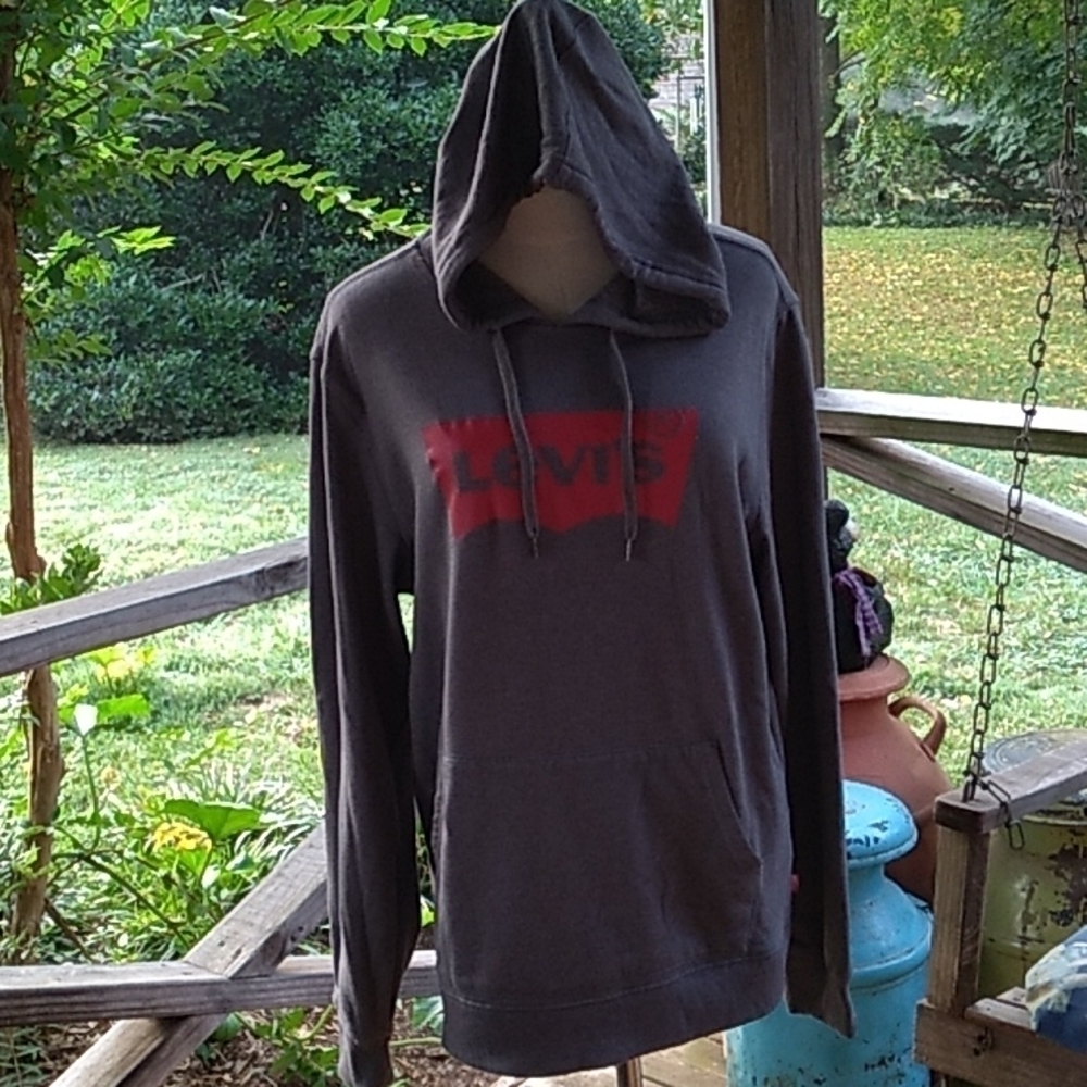 Levis medium gray hoodie sweatshirt